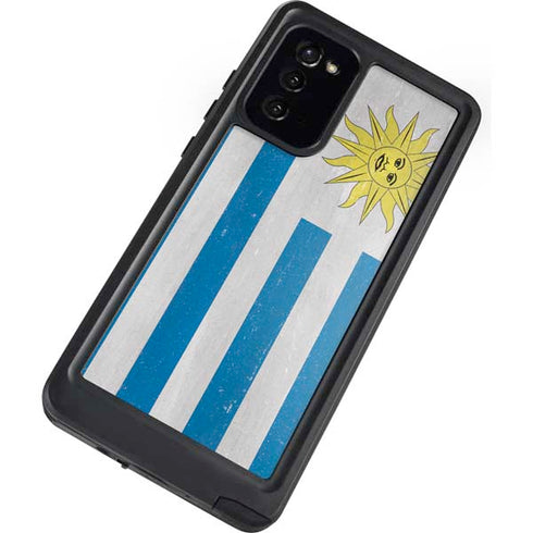 Uraguay Flag Distressed Galaxy Note20 5G Waterproof Case